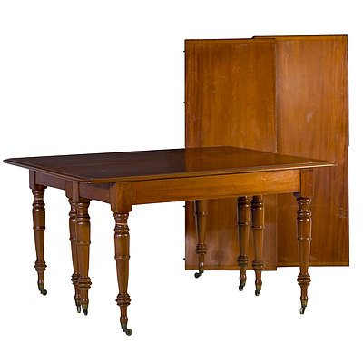 Unusual Victorian Mahogany Extension Dining Table Converts to Side Tables Circa 1880