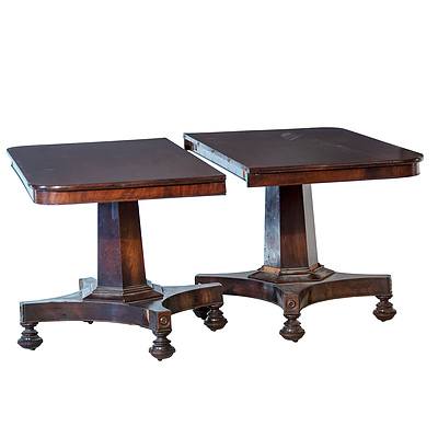 Early Victorian Mahogany Twin Pedestal Extension Table Circa 1840