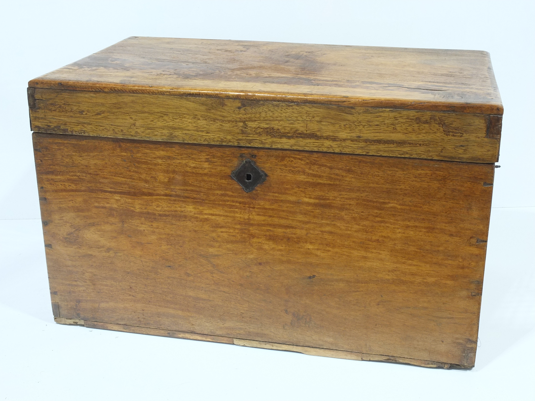 'Antique Anglo Indian Teak Trunk'