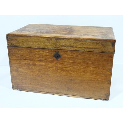 Antique Anglo Indian Teak Trunk