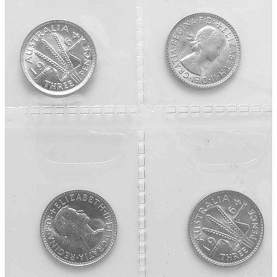 Australian Silver Threepence 1964