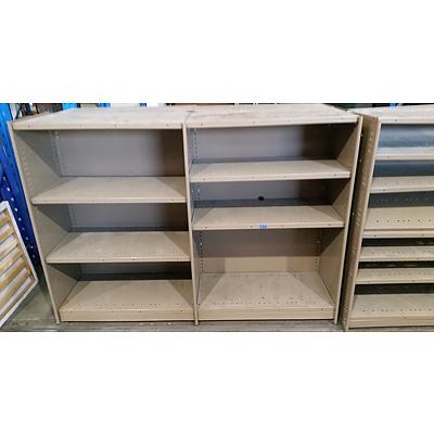 Three Bays of Brownbuilt Shelving