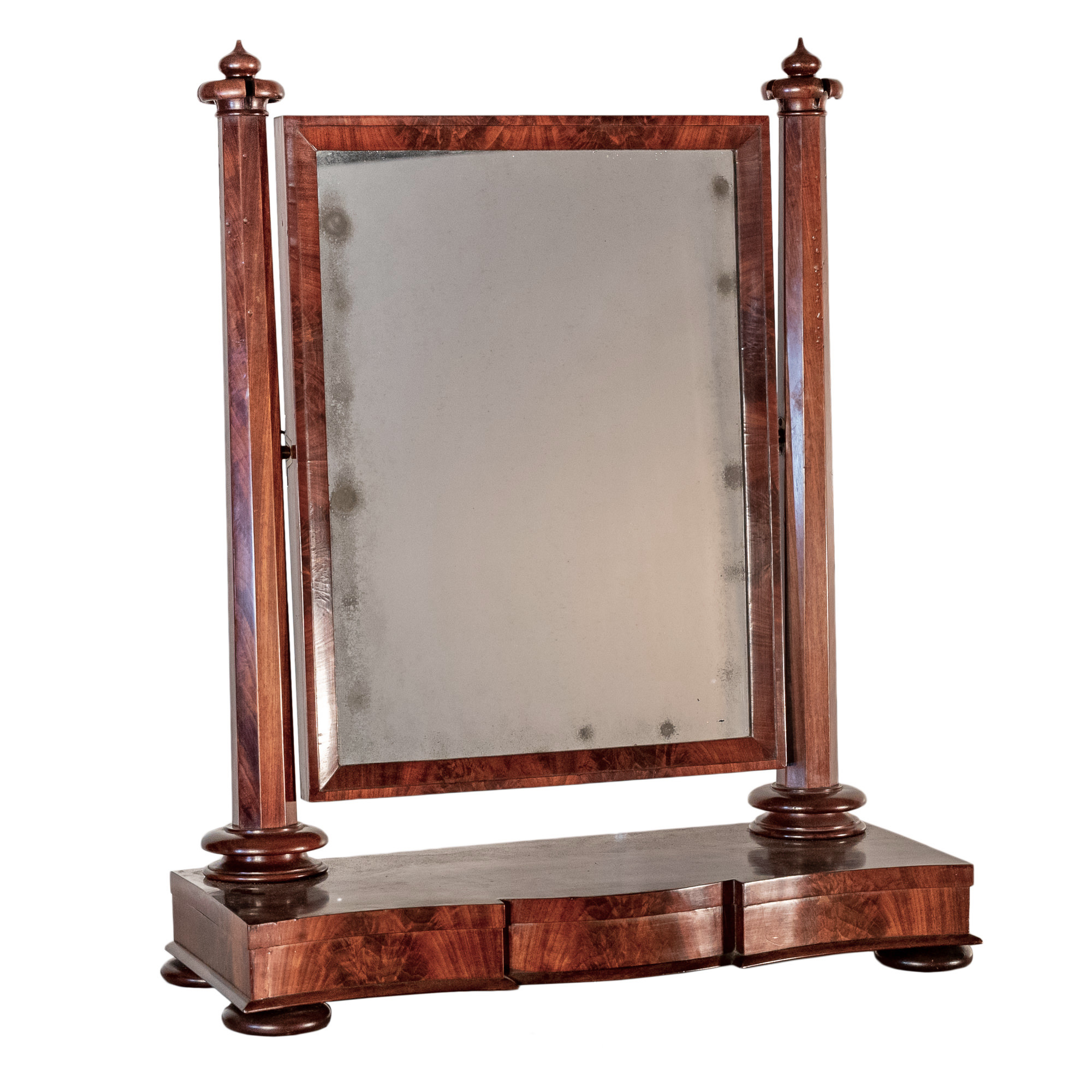 'William IV Flame Mahogany Toilet Mirror Circa 1835'