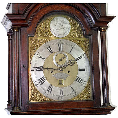 George III Oak Longcase Clock by Thomas Brown of Birmingham Circa 1780