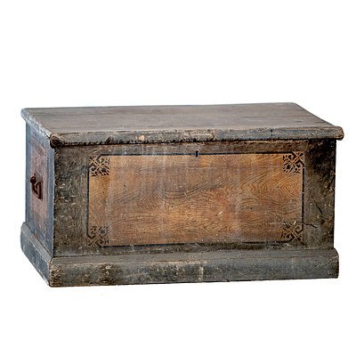 Continental Painted Pine Blanket Box 19th Century