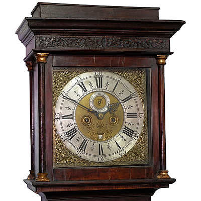 George III Oak and Mahogany Longcase Clock by Thomas Hine of Fleet Street London Circa 1768