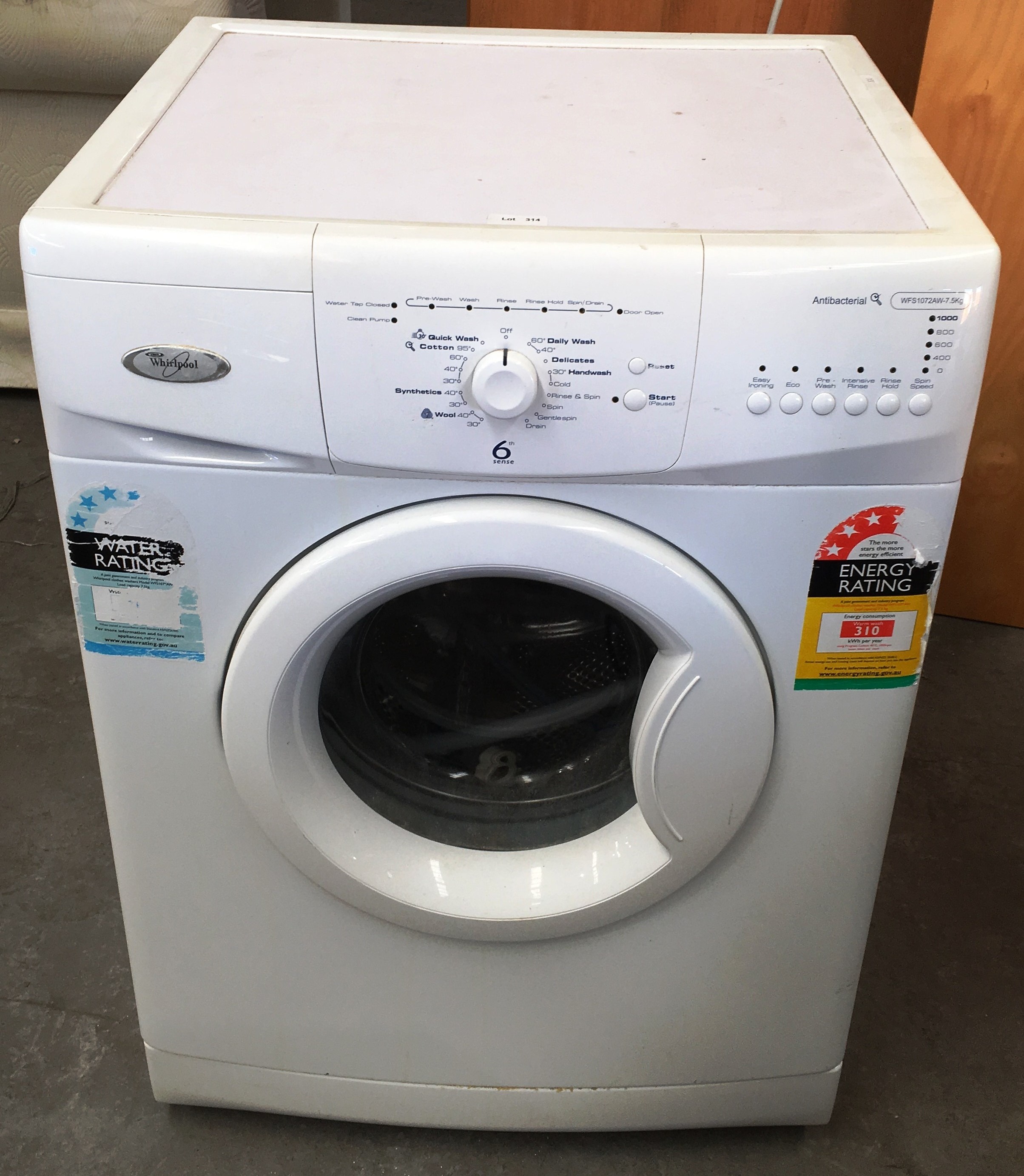 Whirlpool 7.5kg FrontLoader Washing Lot 976486 ALLBIDS