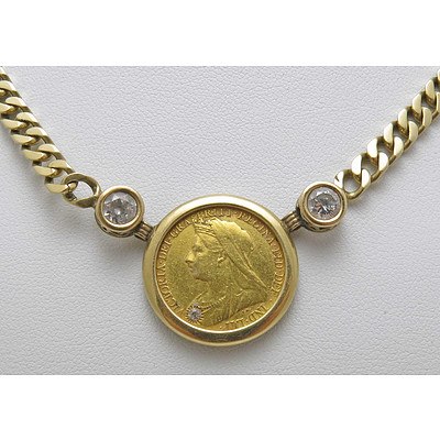 Victorian 1897 Half-Sovereign Necklace