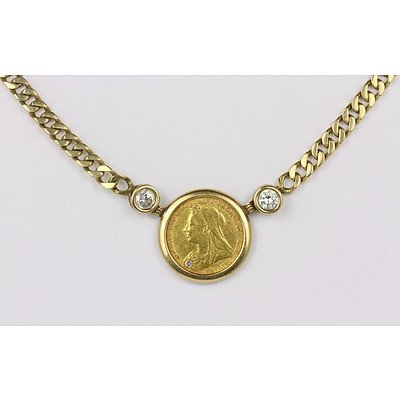 Victorian 1897 Half-Sovereign Necklace