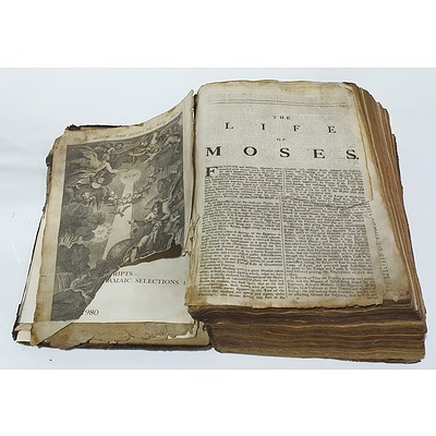 Antique Leather Bound Bible Circa 1735