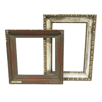 Two Antique Picture Frames With Egg and Dart Decoration 19th Century
