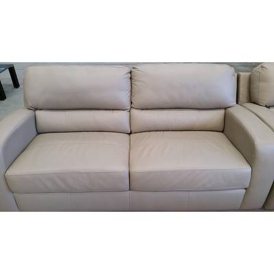 Leather Two Piece Lounge Suite