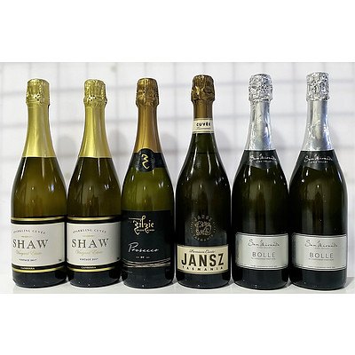 Lot of 6 Mixed Sparkling Wines = RRP=$180.00