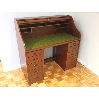 veneer roll top desk