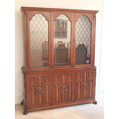 Antique Style Berryman Furniture Chestnut Display Cabinet