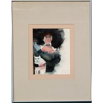 John Saxton (died 2018) Companions I Watercolour