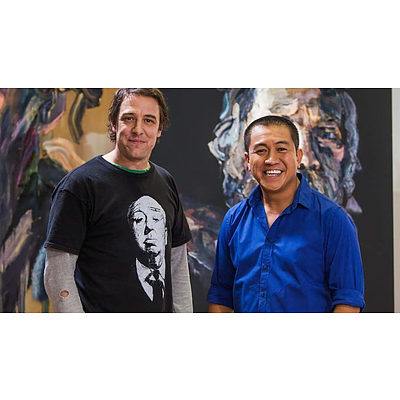 LIVE AUCTION ITEM 2- Signed and Framed Print of Samuel Johnson Portrait by Anh Do