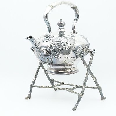 James Dixon and Sons Silver Plate Spirit Kettle