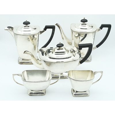 Hecworth Reproduction Old Sheffield Five Piece Tea and Coffee Setting