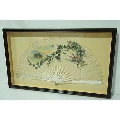 Framed Asian Silk Fan