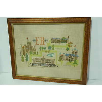 Group of Three Framed Embroideries
