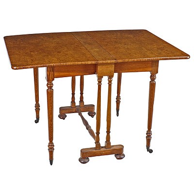 Good Late Victorian Pollard Oak Sutherland Table