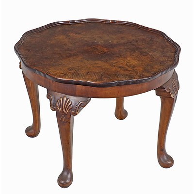 Georgian Style Walnut Low Table Mid 20th Century
