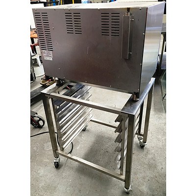 Moffat E31D4 Turbofan on Mobile Stainless Steel Rack