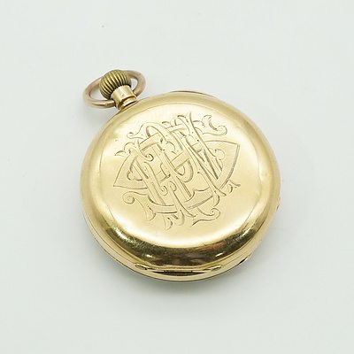 18ct Yellow Gold Cased Stauffer & Co Open Faced Hunters Pocket Watch - 37g