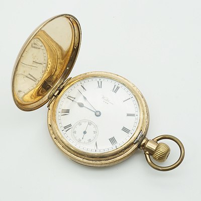Waltham 15 Jewel Pocket Watch With Gold Filled Case