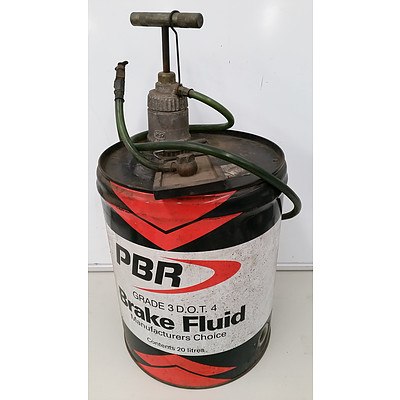 PBR Brake Fluid Drum with Manual Pump