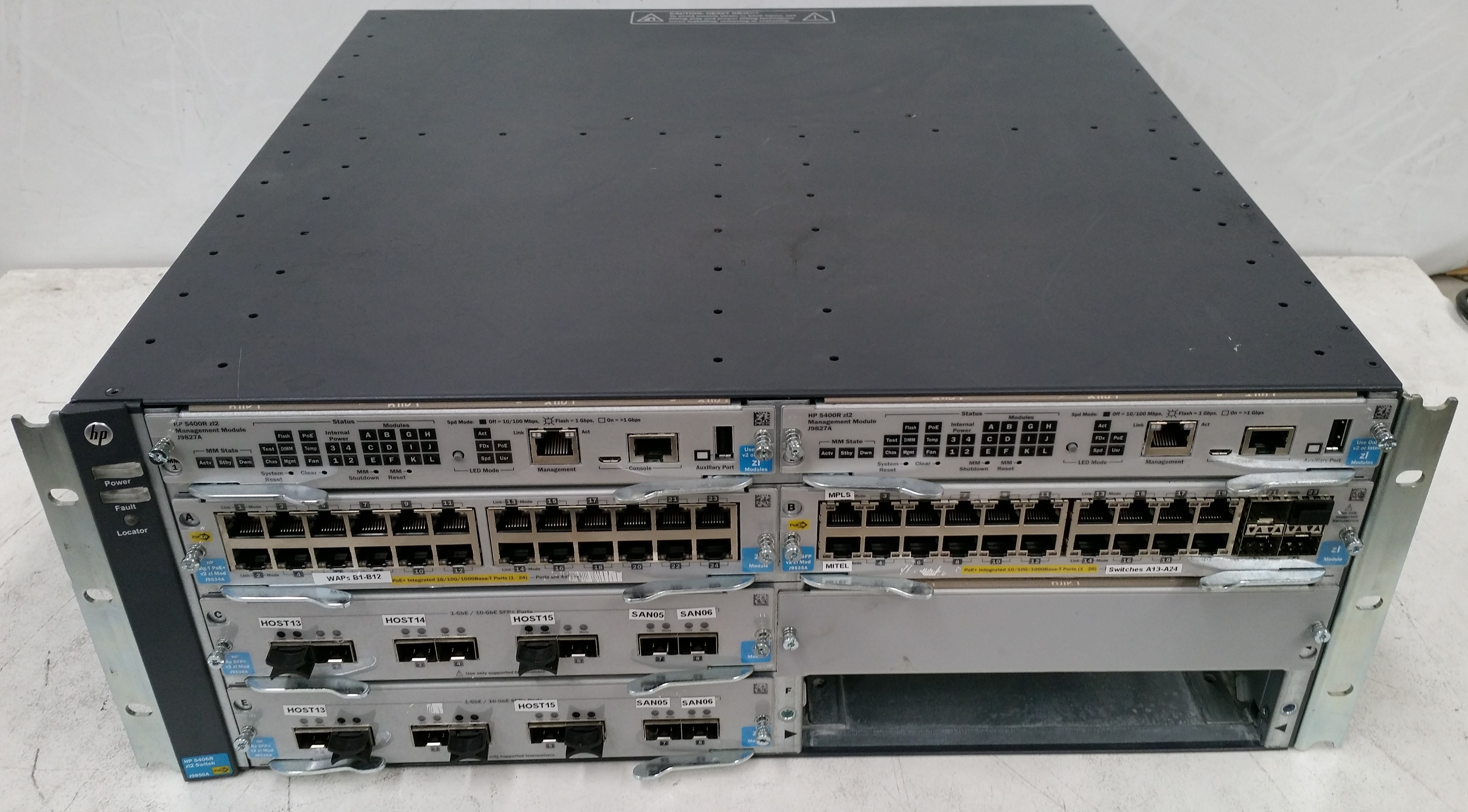 Hp 5406r Zl2 Network Switch Chassis Lot 9807 Allbids