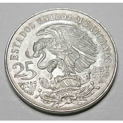 Mexico Silver 25 Pesos 1968