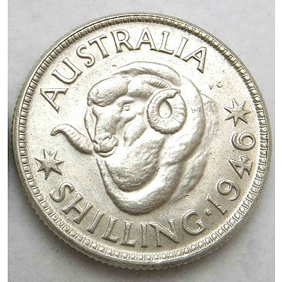 Australian Silver Shilling 1946 Melbourne