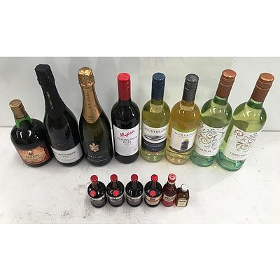 Collection of Fourteen Bottles of Wine and Liqueur