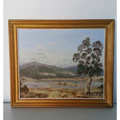 J Newman Gum By The River oil on board