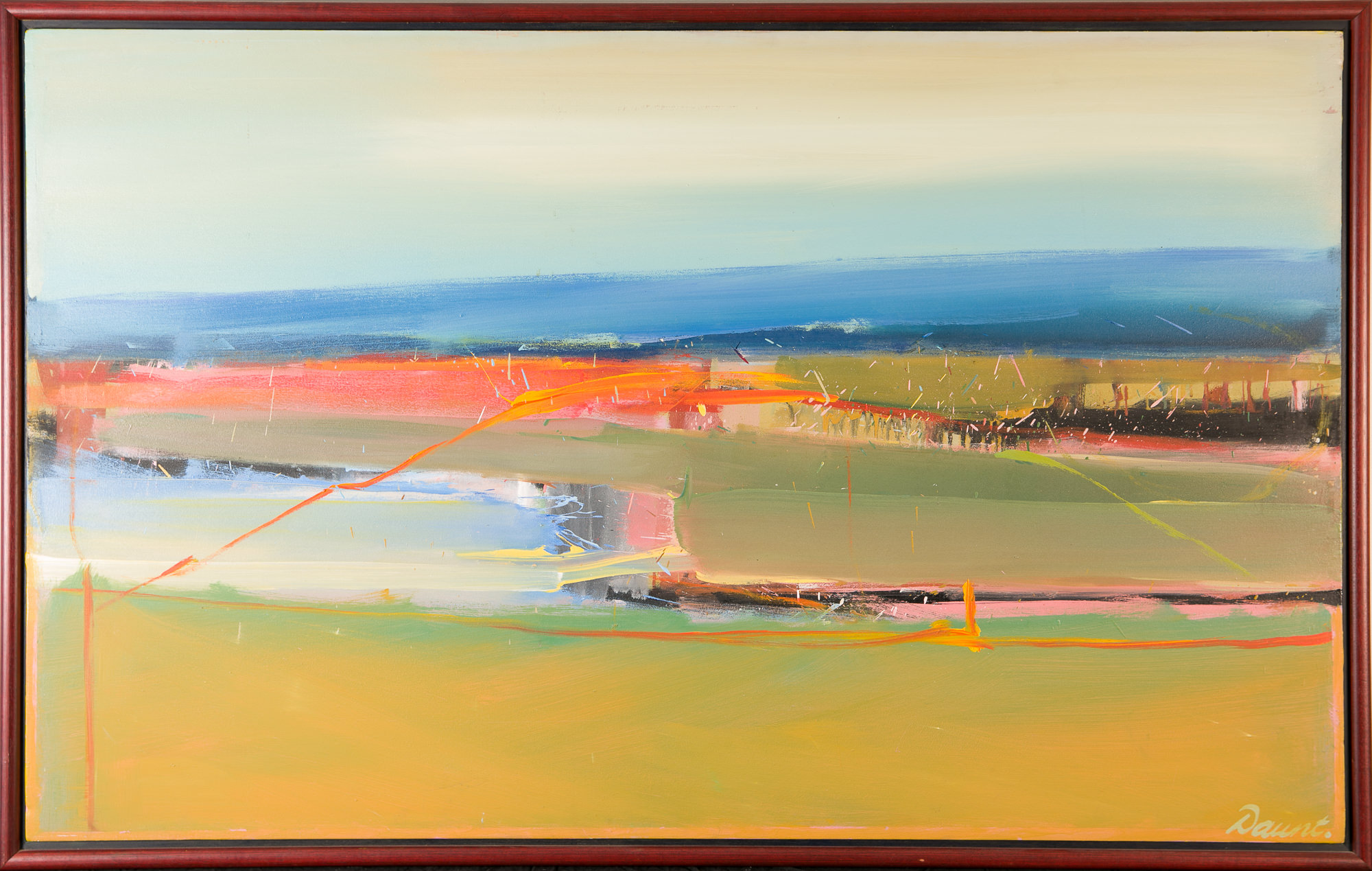 'Nicholas Daunt (Working 1980s) Green Park Bay 1991, Oil on Canvas'