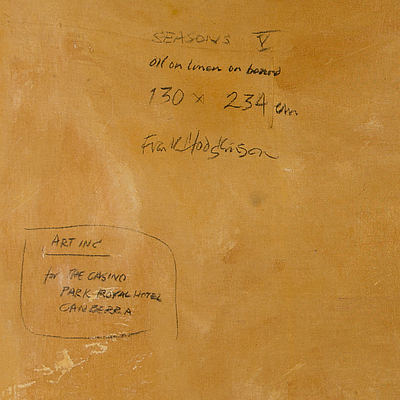Frank Hodgkinson (1919-2001) Seasons V 1993, Oil on Linen Board