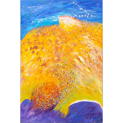 Frank Hodgkinson (1919-2001) Four Seasons - Autumn 1993, Oil on Linen Board