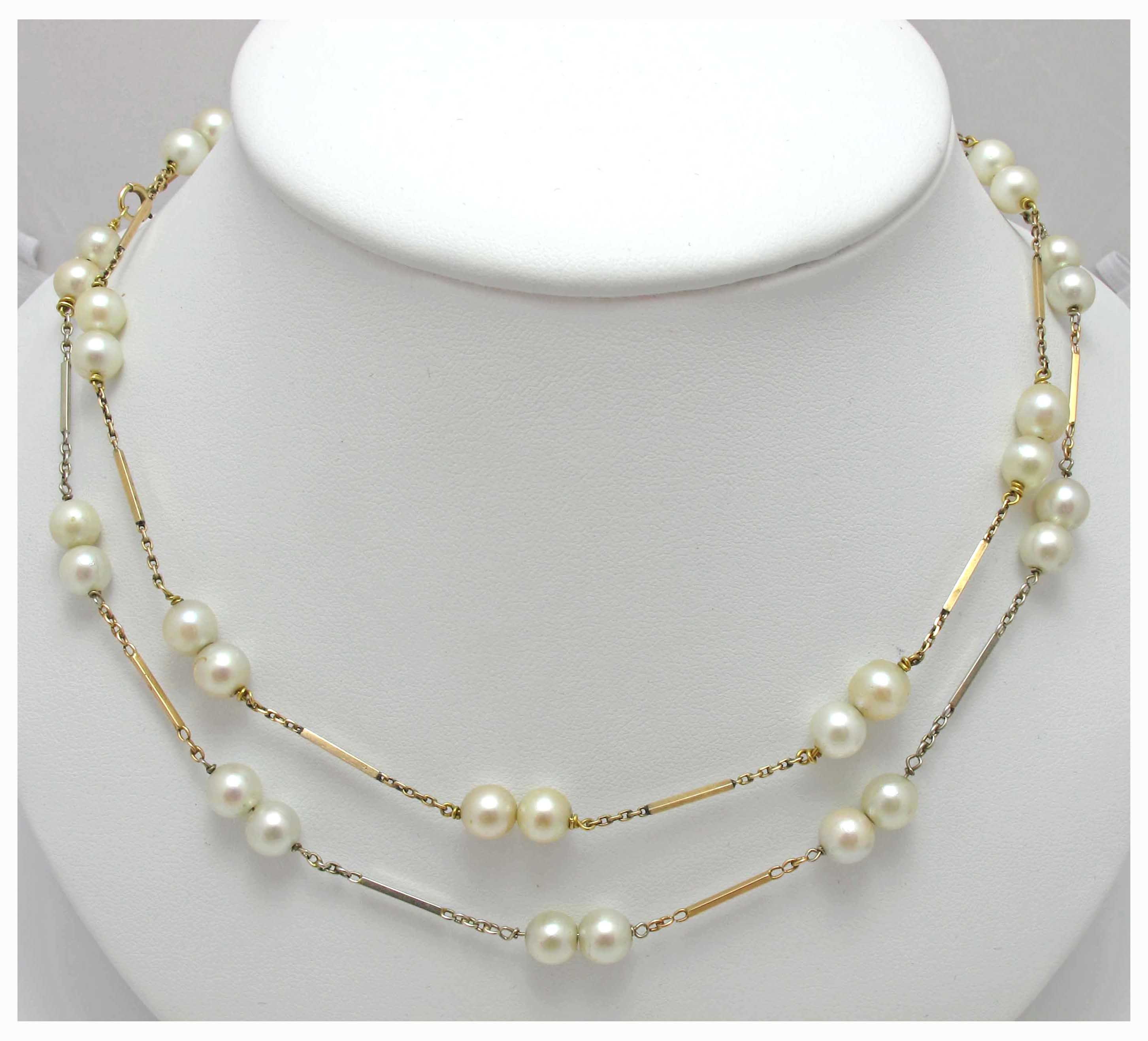 14ct Gold and Pearl necklace - Lot 987533 | ALLBIDS