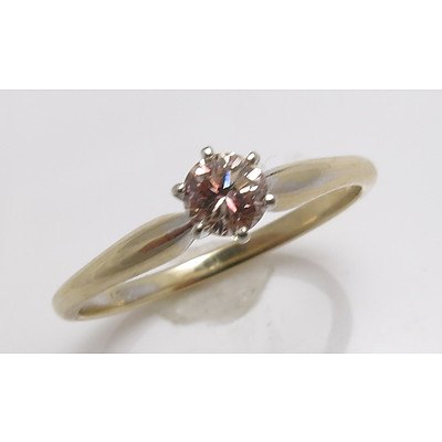 Champagne-Pink Diamond Ring