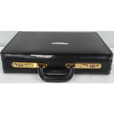 Vintage Dual Lock Leather Briefcase