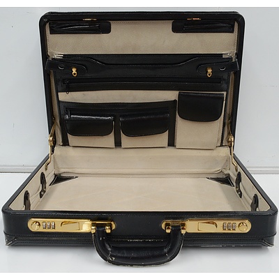 Vintage Dual Lock Leather Briefcase