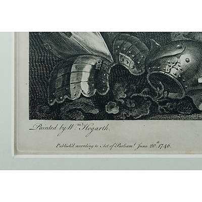 HOGARTH, William (British 1697-1764): 'Mr Garnickle in the Character of Richard the 3rd, Act 5 Scene 7.'
