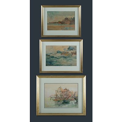3 Various Seaside paintings By FOSLEY, Roland (British)
