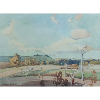3 GATES, Wilfred (1890-1967). 'Farm, Kangaroo Valley, NSW, 'Maltese Farm, Prospect,' & 'Ryde, a Hot Summer Afternoon,'