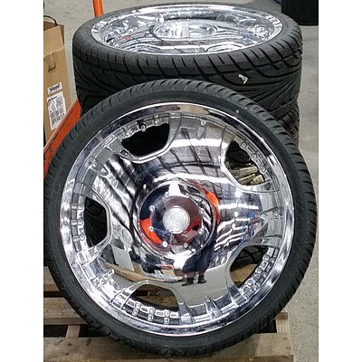 Set Of Four BSA Motorsports 20 Inch Alloy Wheels With Tyres