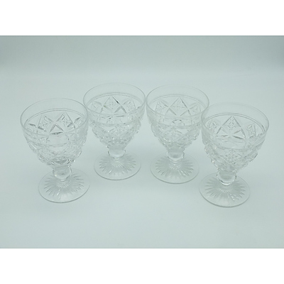 Four Stuart Crystal Wineglasses