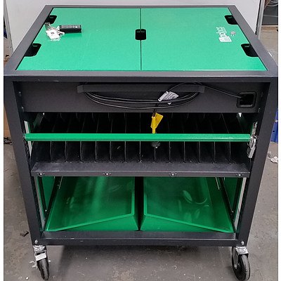 PCLocs Revolution ECO 28 Bay Mobile Laptop Charging Laptop Trolley