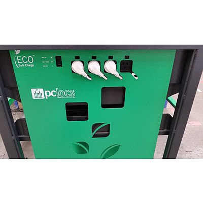 PCLocs Revolution ECO 28 Bay Mobile Laptop Charging Laptop Trolley